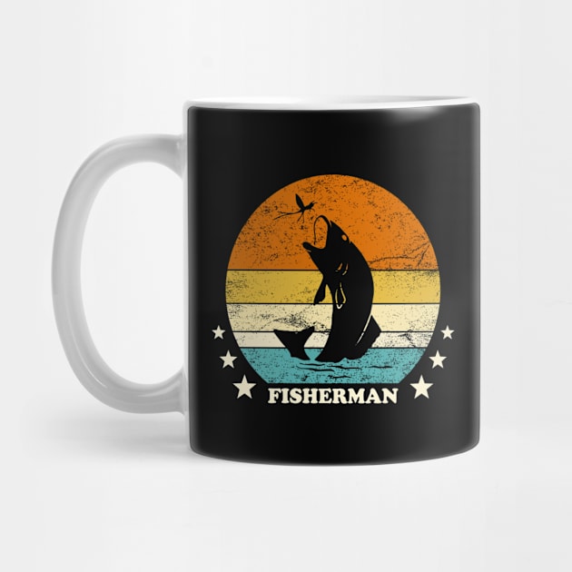Vintage retro fisherman for fisherman by Inyourdesigns